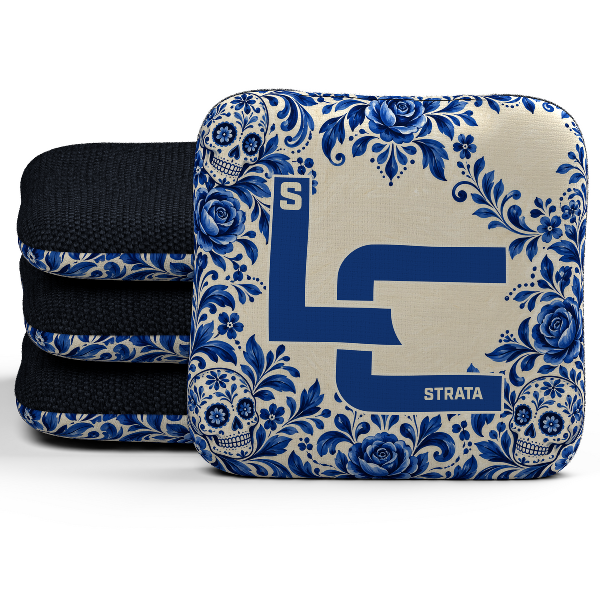 Calavera Cobalt - Cornhole Bags - Multiple Series - Set of 4