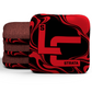 Mono Flow Black & Red — Strata Cornhole Bags — Set of 4