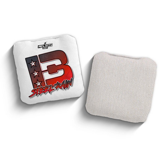 2027 Brotherhood Cornhole Steel Rain Broadcast Edition ACL Comp Stamped Cornhole Bags