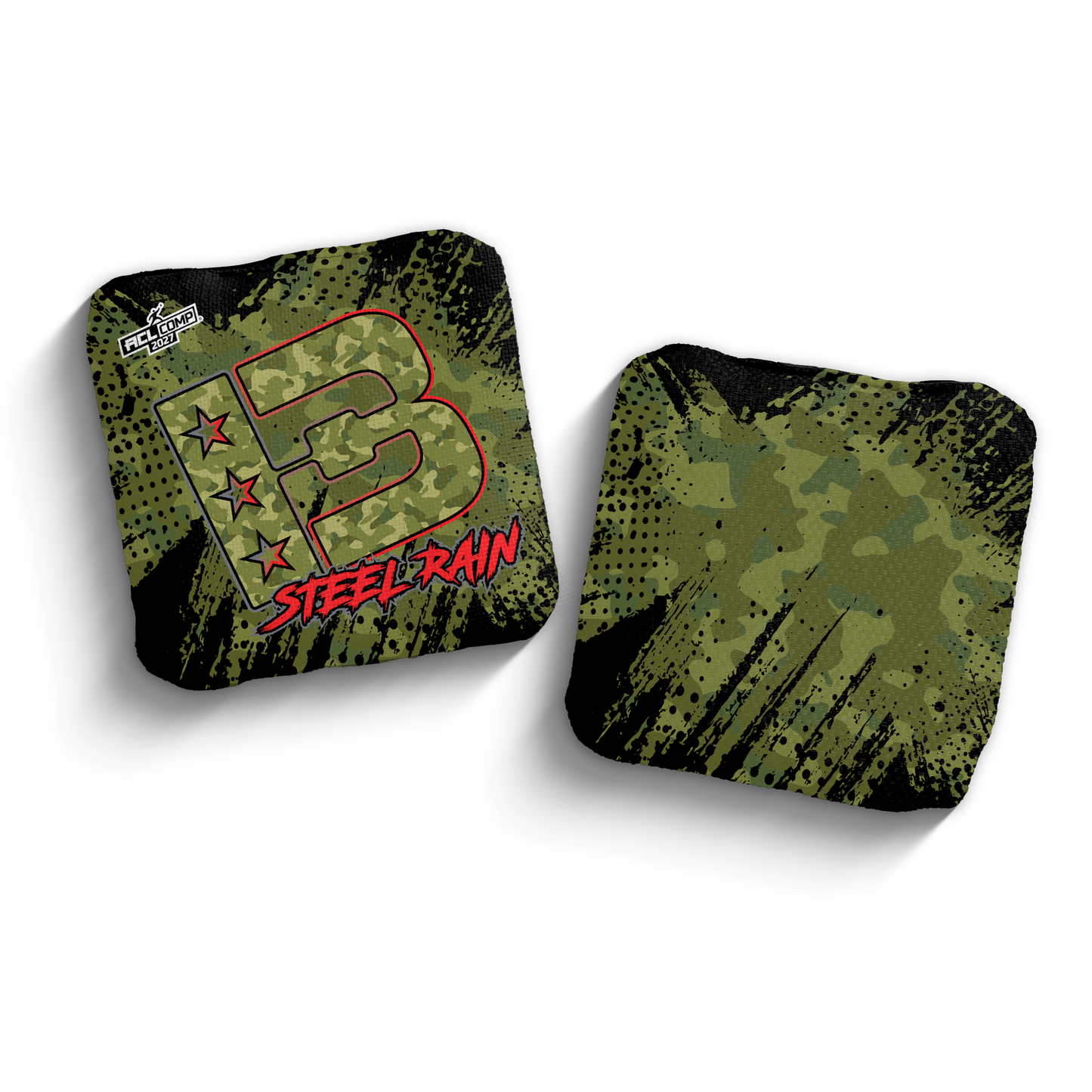 2027 Brotherhood Cornhole Steel Rain Camo Edition ACL Comp Stamped Cornhole Bags