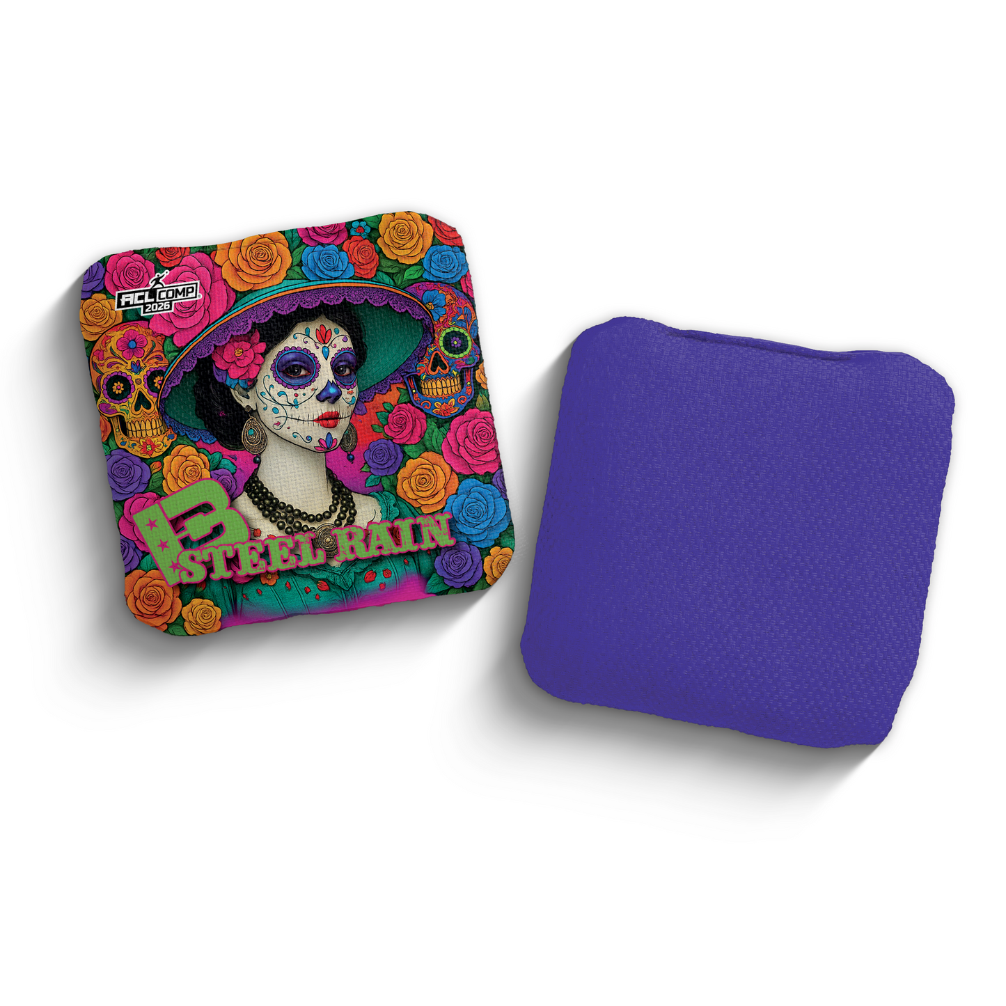 2026 Brotherhood Cornhole Steel Rain La Catrina Edition ACL Pro Stamped Cornhole Bags