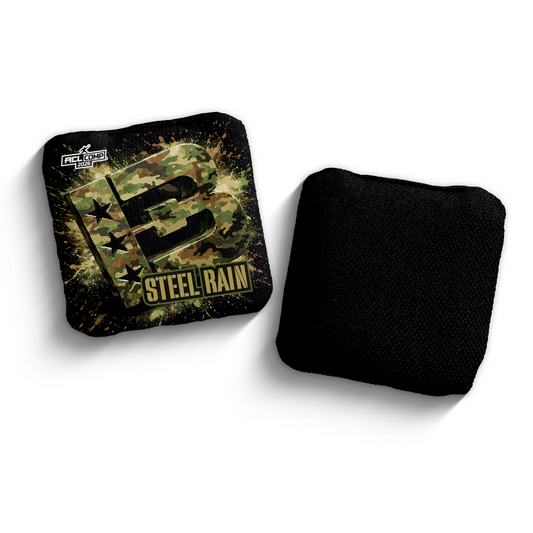 2026 Brotherhood Cornhole Steel Rain 3D Camo Edition ACL Comp Stamped Cornhole Bags