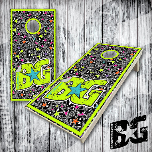 BG Cornhole Boards - Sticker Bomb Edition