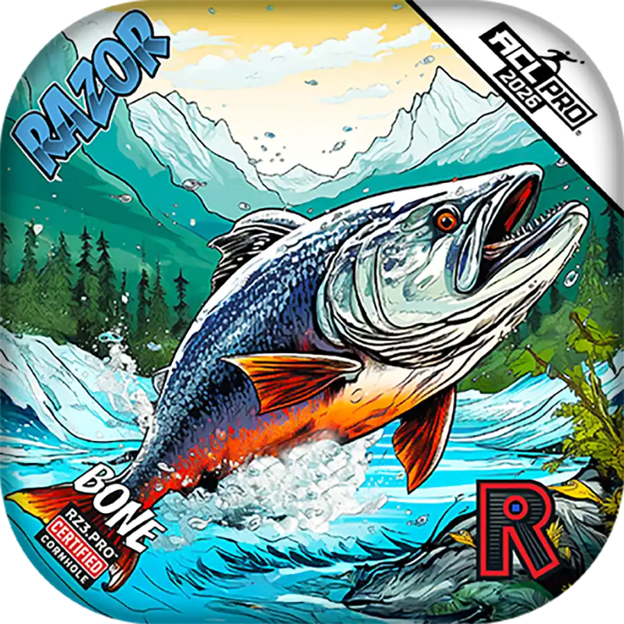Bone | Alaskan Salmon | ACL PRO Razor Cornhole Bags