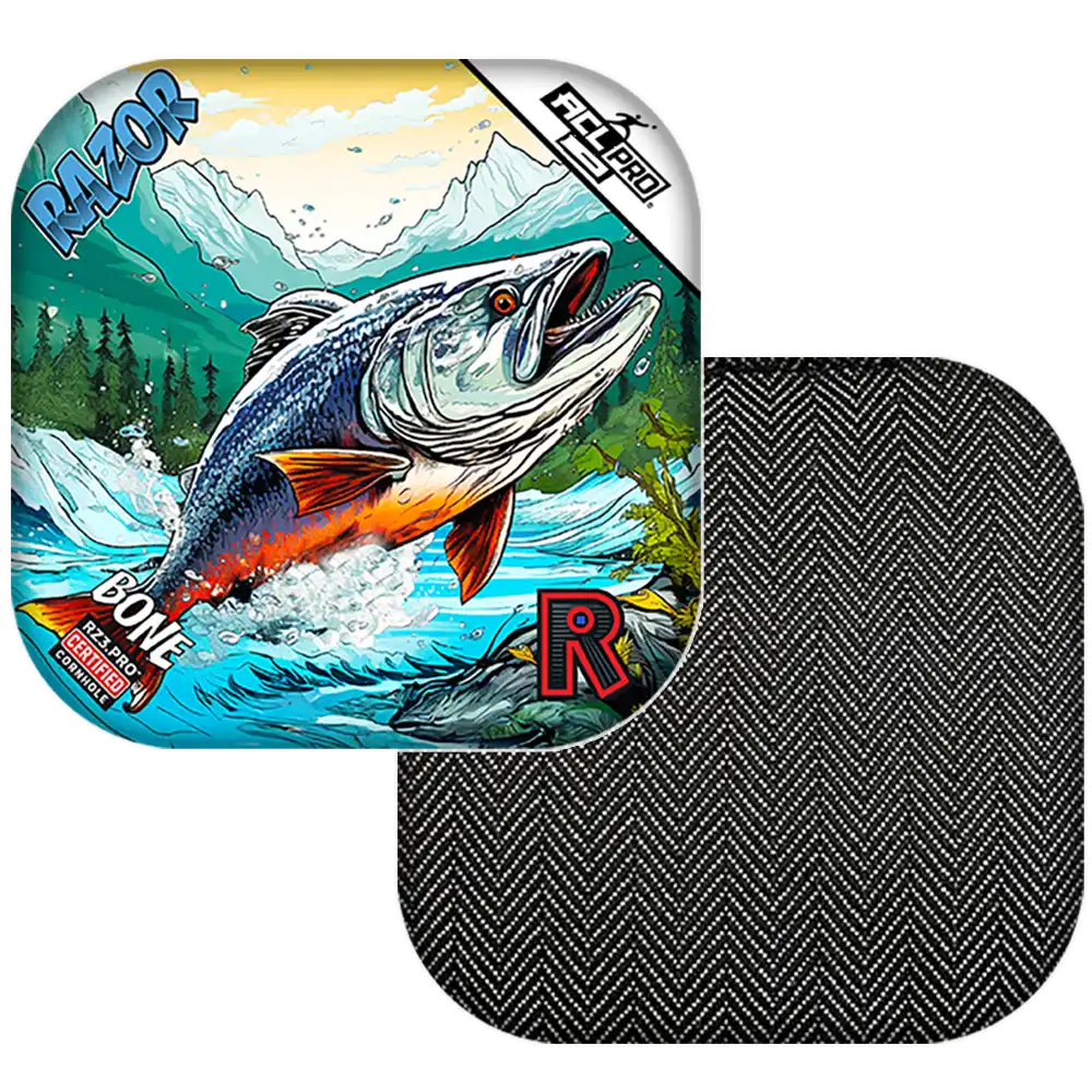 Bone | Alaskan Salmon | ACL PRO Razor Cornhole Bags
