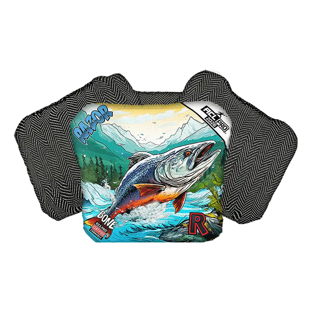 Bone | Alaskan Salmon | ACL PRO Razor Cornhole Bags