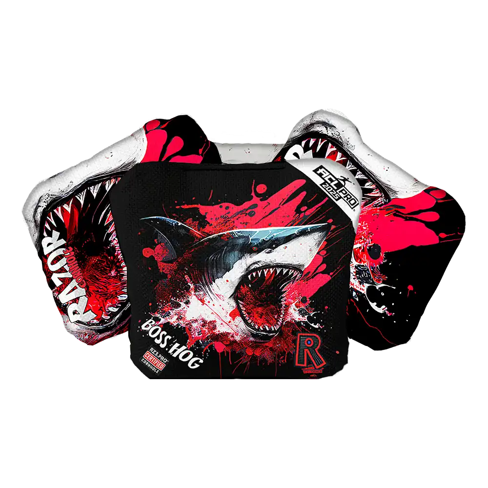 Boss Hog | Shark Black Series | ACL PRO Razor Cornhole Bags
