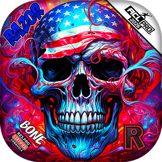 Bone | Skull Merica | ACL PRO Razor Cornhole Bags