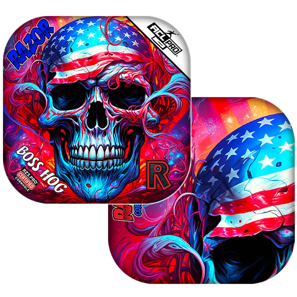 Boss Hog | Skull Merica | ACL PRO Razor Cornhole Bags