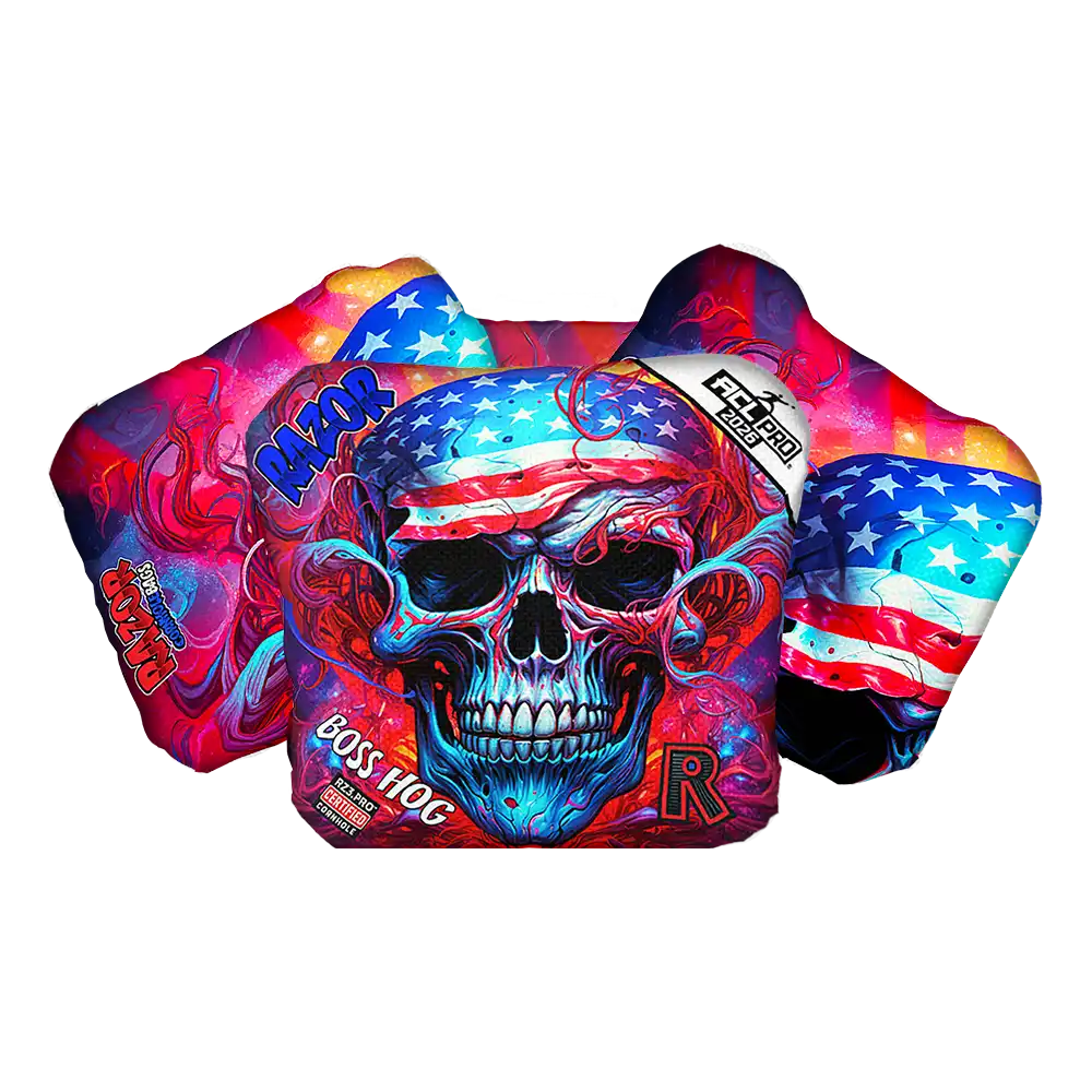 Boss Hog | Skull Merica | ACL PRO Razor Cornhole Bags