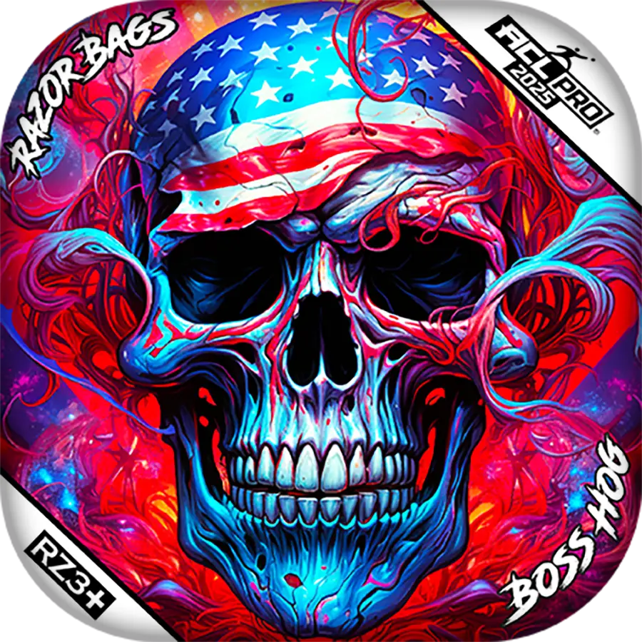 Boss Hog | Skull Merica | ACL PRO Cornhole Bags by Razor Bags (Razor Cornhole)