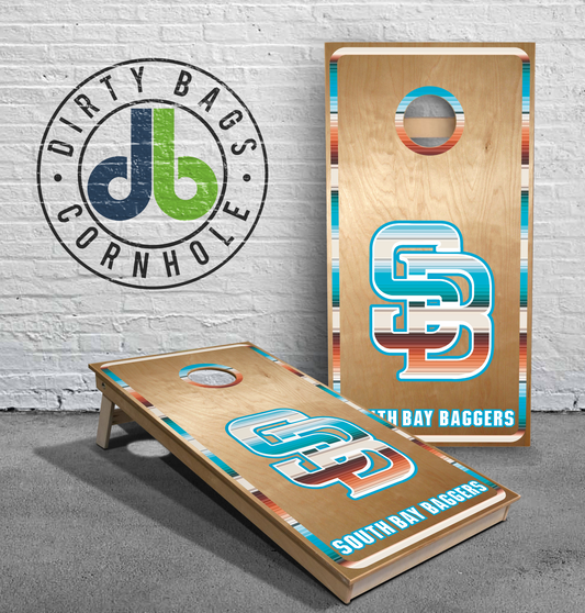 SBB Cornhole Boards - Sarape SB Logo Wood Board Design