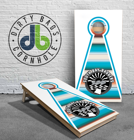 SBB Cornhole Boards - Sarape Triangle Design