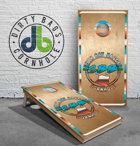 SBB Cornhole Boards - Sarape SBB Logo Wood Board Design