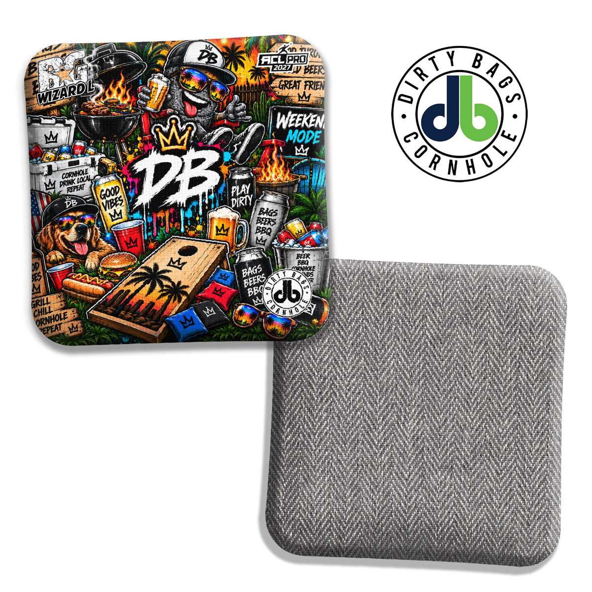 BG Sticker Bomb Backyard cornhole bags