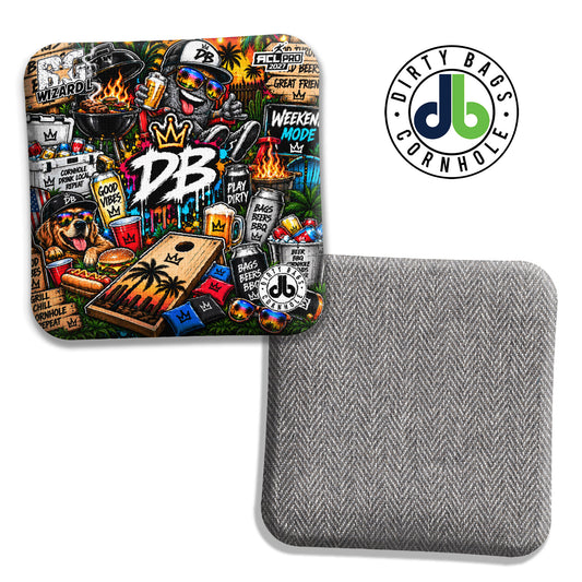 BG Sticker Bomb Backyard cornhole bags