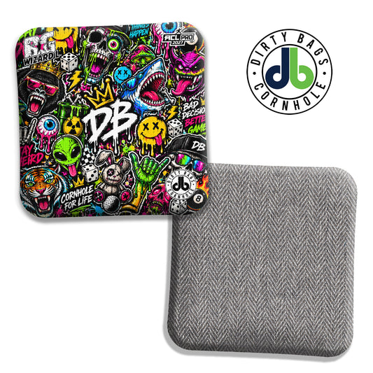 BG Sticker Bomb DB Monsters cornhole bags