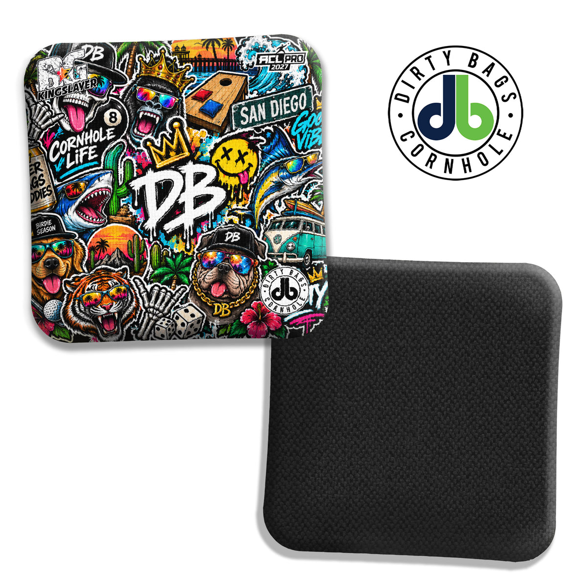 BG Cornhole Bags - Kingslayer - Sticker Bomb SD Cornhole