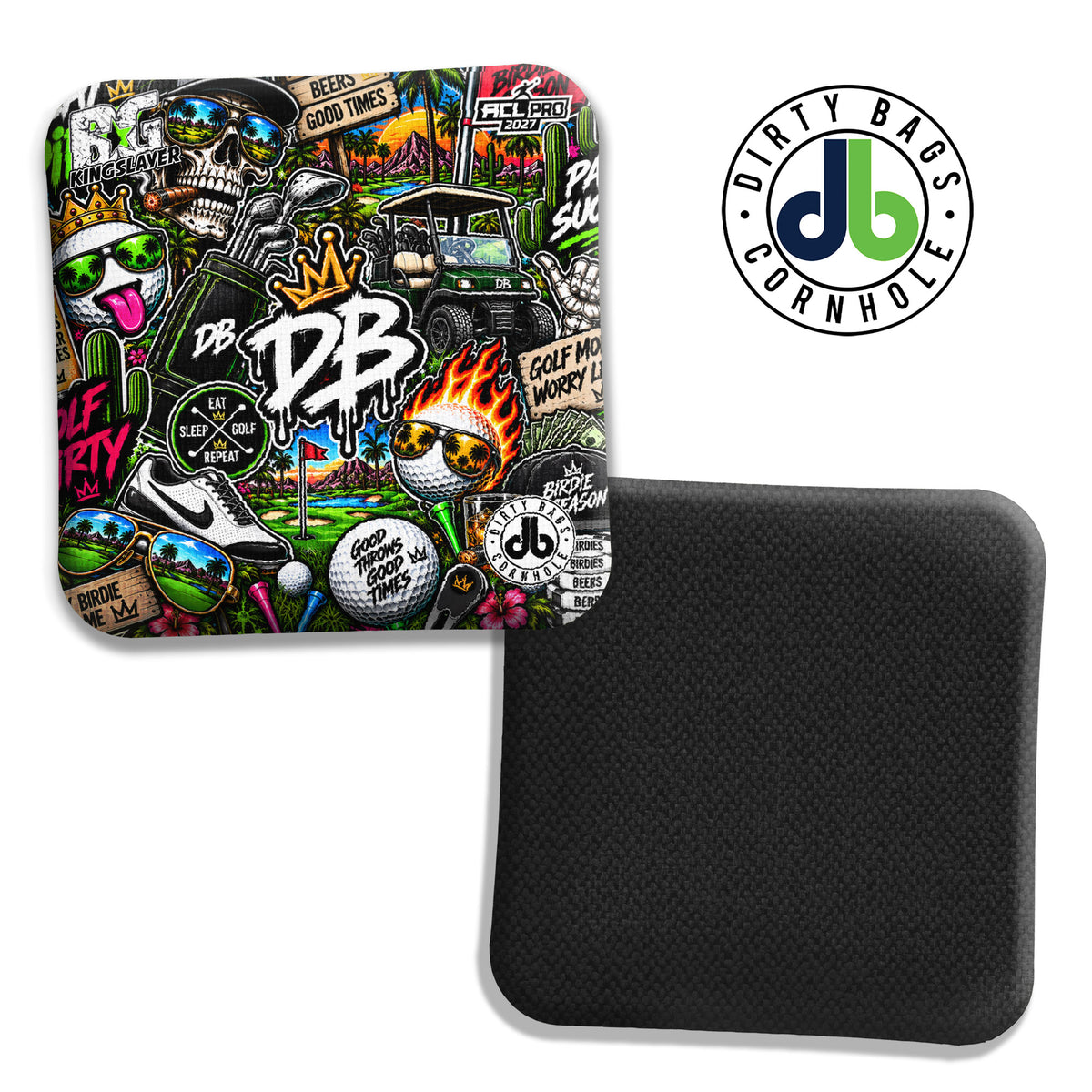 BG Cornhole Bags - Kingslayer - Sticker Bomb Golf