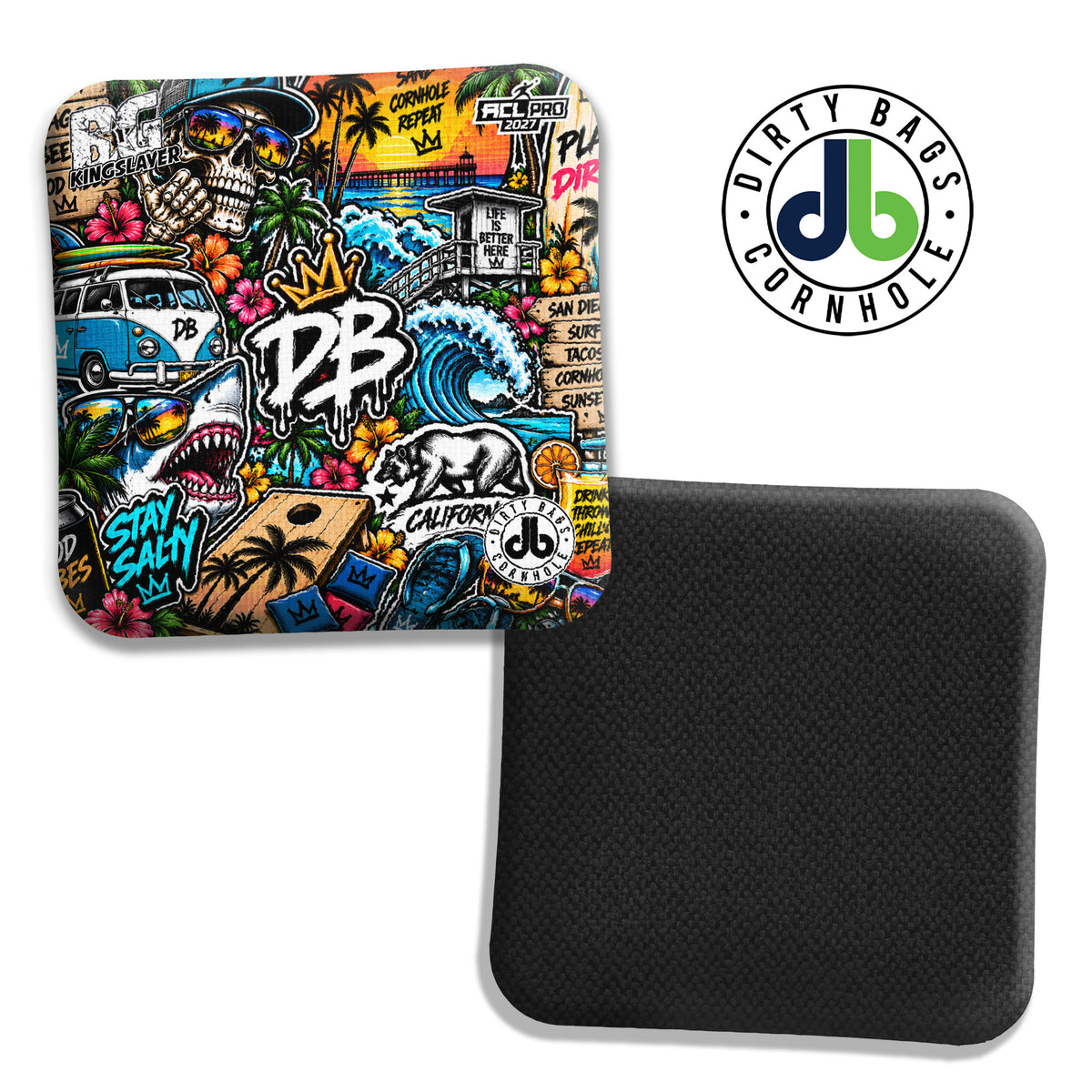 BG Cornhole Bags - Kingslayer - Sticker Bomb Surf