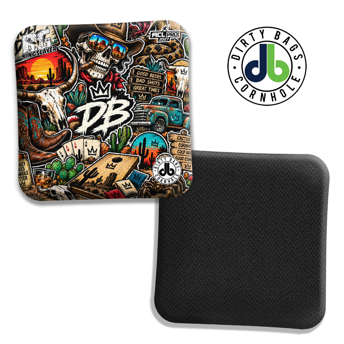 BG Cornhole Bags - Kingslayer - Sticker Bomb Desert