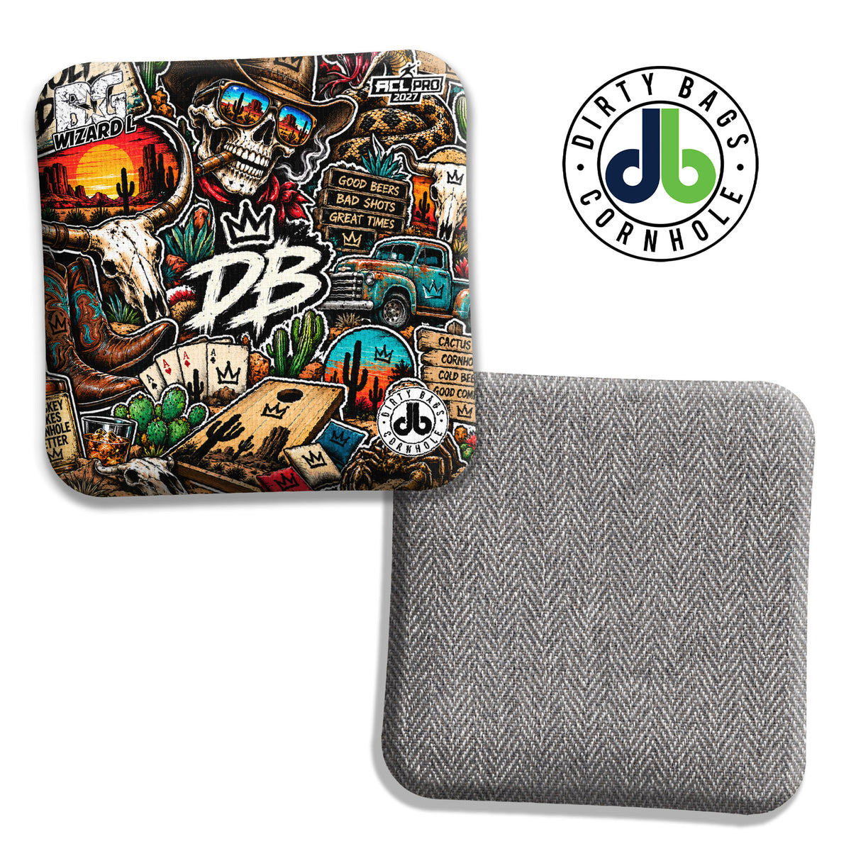BG Sticker Bomb Desert cornhole bags