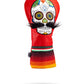 Mustache Sugar Skull - Fairway Cover Red