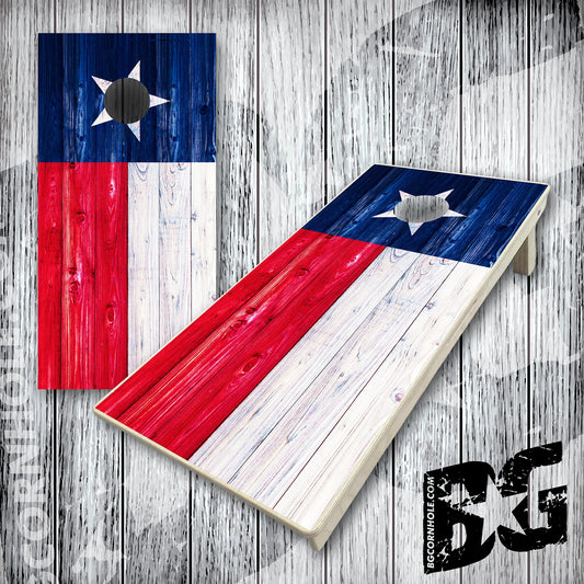 BG Cornhole Boards - Texas Flag