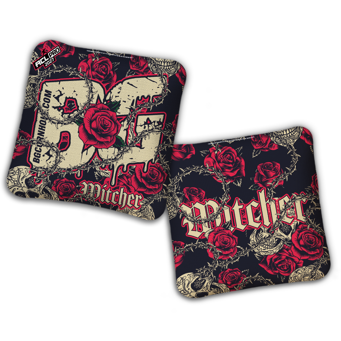 2027 BG Multiple Bag Models "THORNS AND ROSES" - ACL Pro Stamped Cornhole Bags - SET OF 4 BAGS