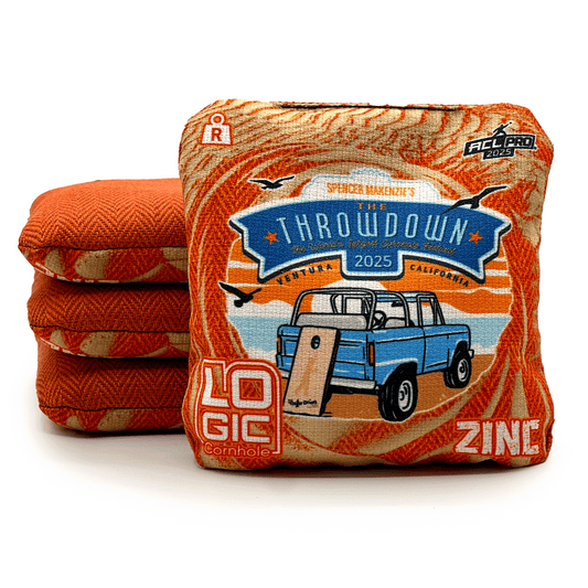 Logic Cornhole - Orange Sand - ZINC - 4.5/9 Speeds - ACL PRO - Official 2025 Throw Down Cornhole Festival Bags