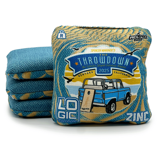Logic Cornhole - Teal Sand - ZINC - 4.5/9 Speeds - ACL PRO - Official 2025 Throw Down Cornhole Festival Bags