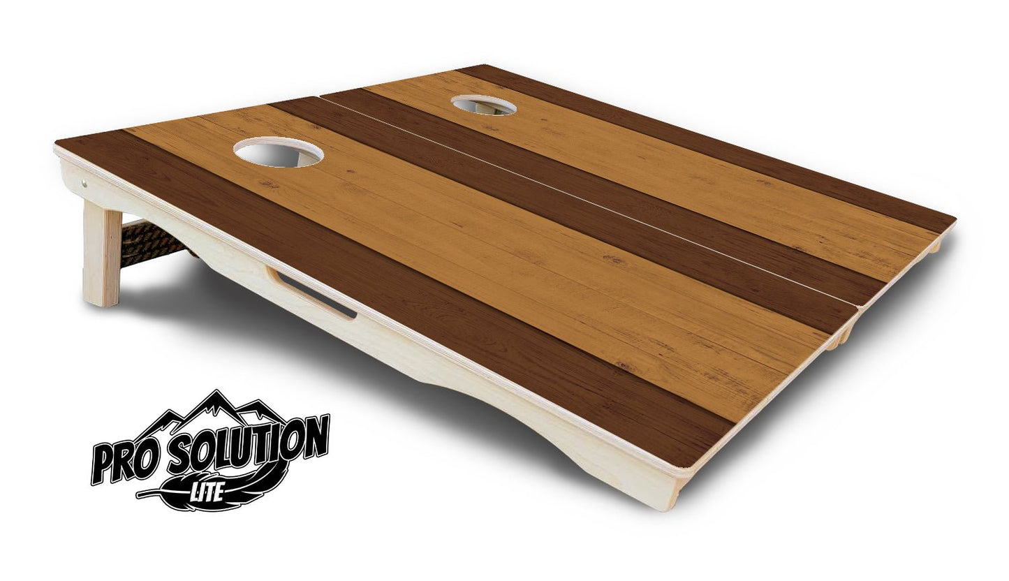 Brown Two Tone Planks Cornhole Boards – Pro Lite or Pro Elite