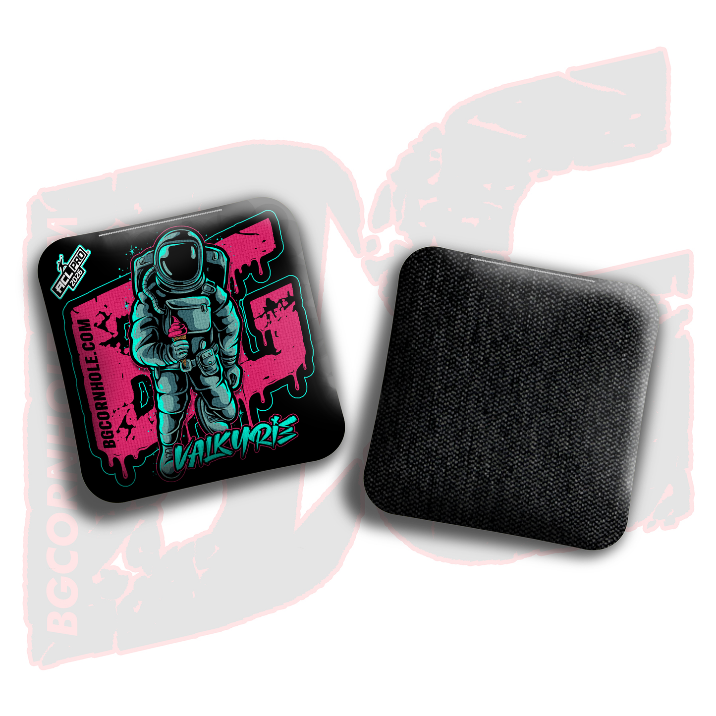 2026 BG Multiple Bag Models"Black Ice Cream Astro" - ACL Pro Stamped Cornhole Bags - SET OF 4 BAGS