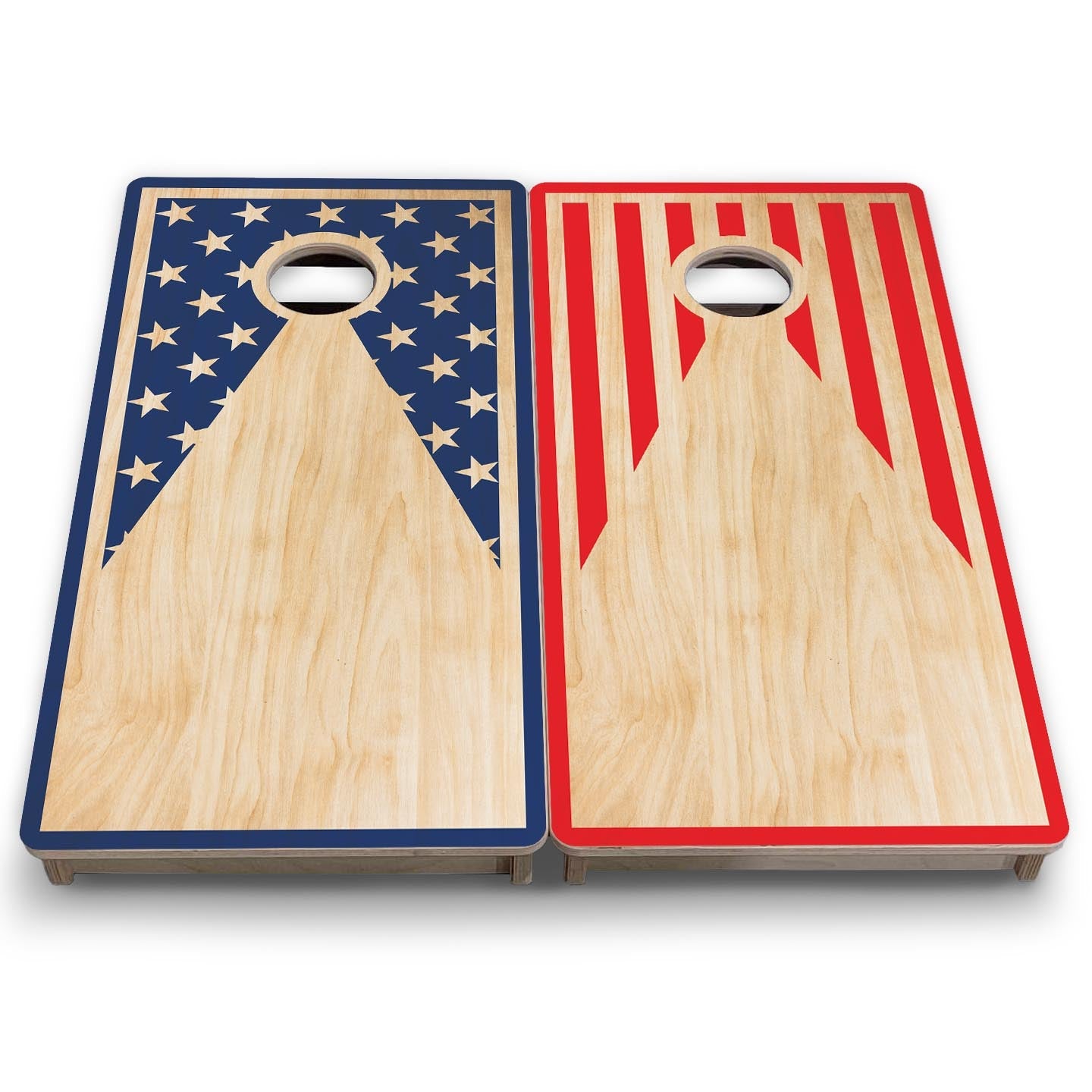 Stars & Stripes Keyhole - Mini or Vacation Size Cornhole Boards
