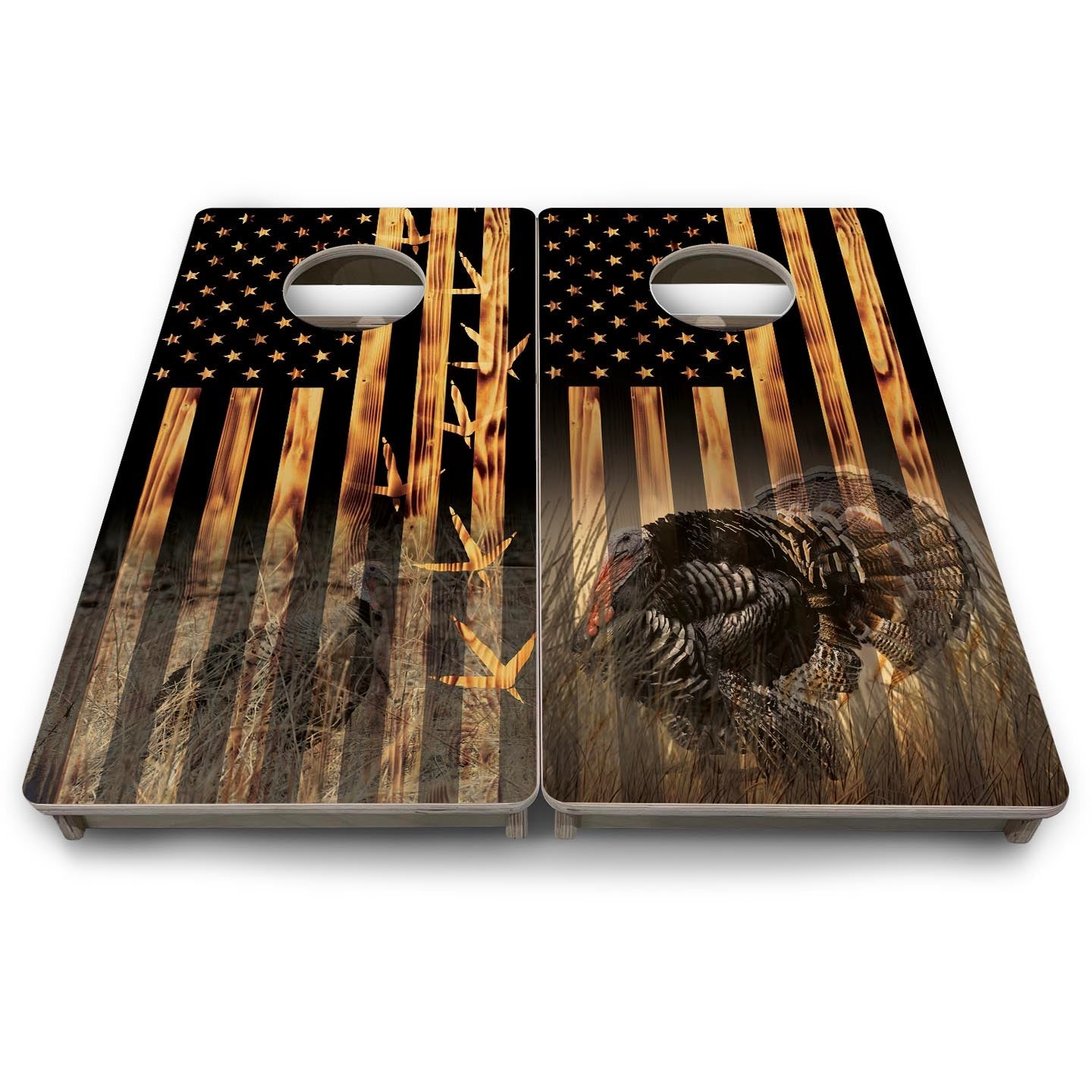 Hidden Turkey Tom & Tracks - Mini or Vacation Size Cornhole Boards