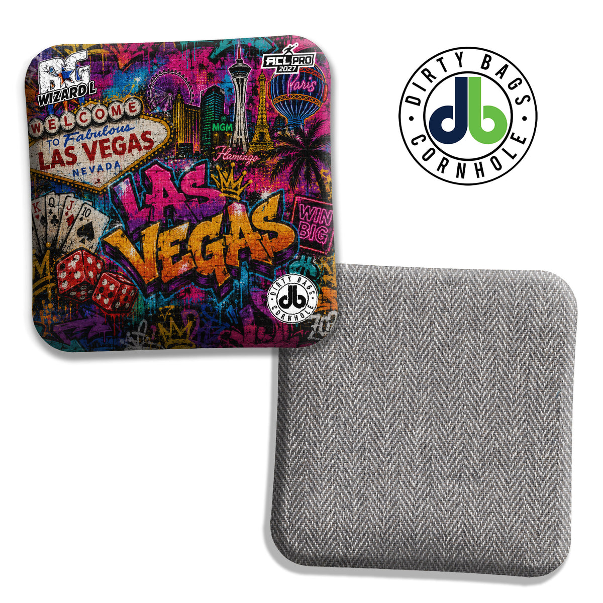 BG Vegas Graffiti cornhole bags