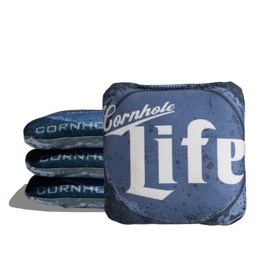 Cornhole Life Blue & White - 6 Inch Official Pro Cornhole Bags