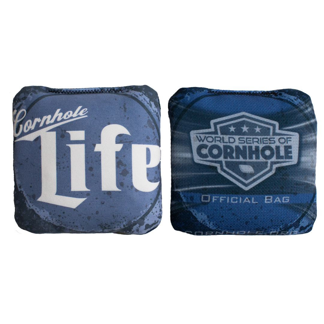 Cornhole Life Blue & White - 6 Inch Official Pro Cornhole Bags
