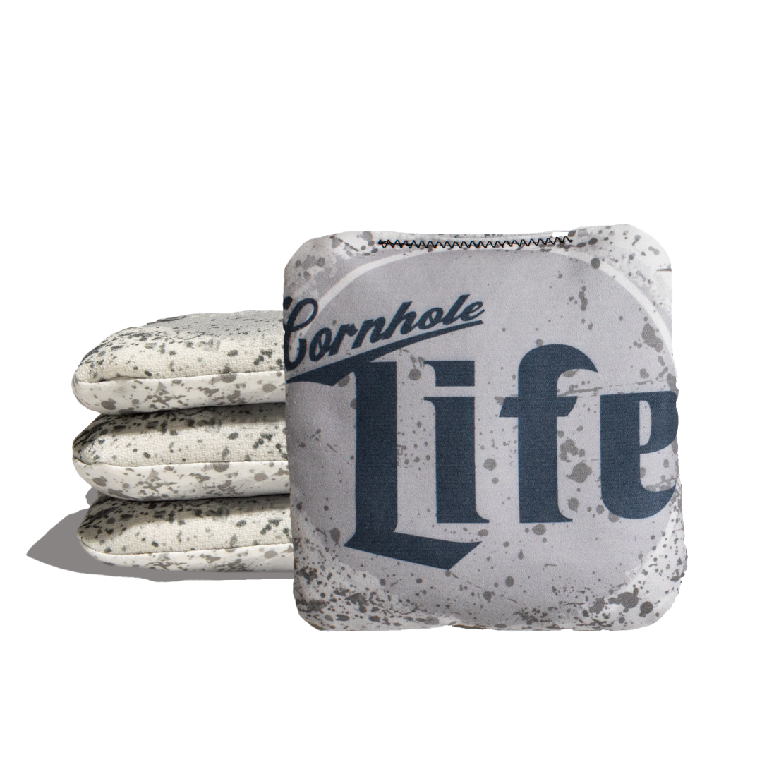 Cornhole Life Blue & White - 6 Inch Official Pro Cornhole Bags