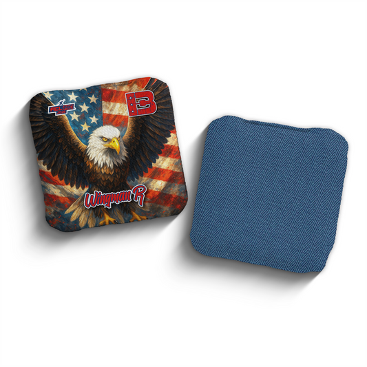 2026 Brotherhood Cornhole Wingman American Eagle Edition ACL Pro Stamped Cornhole Bags