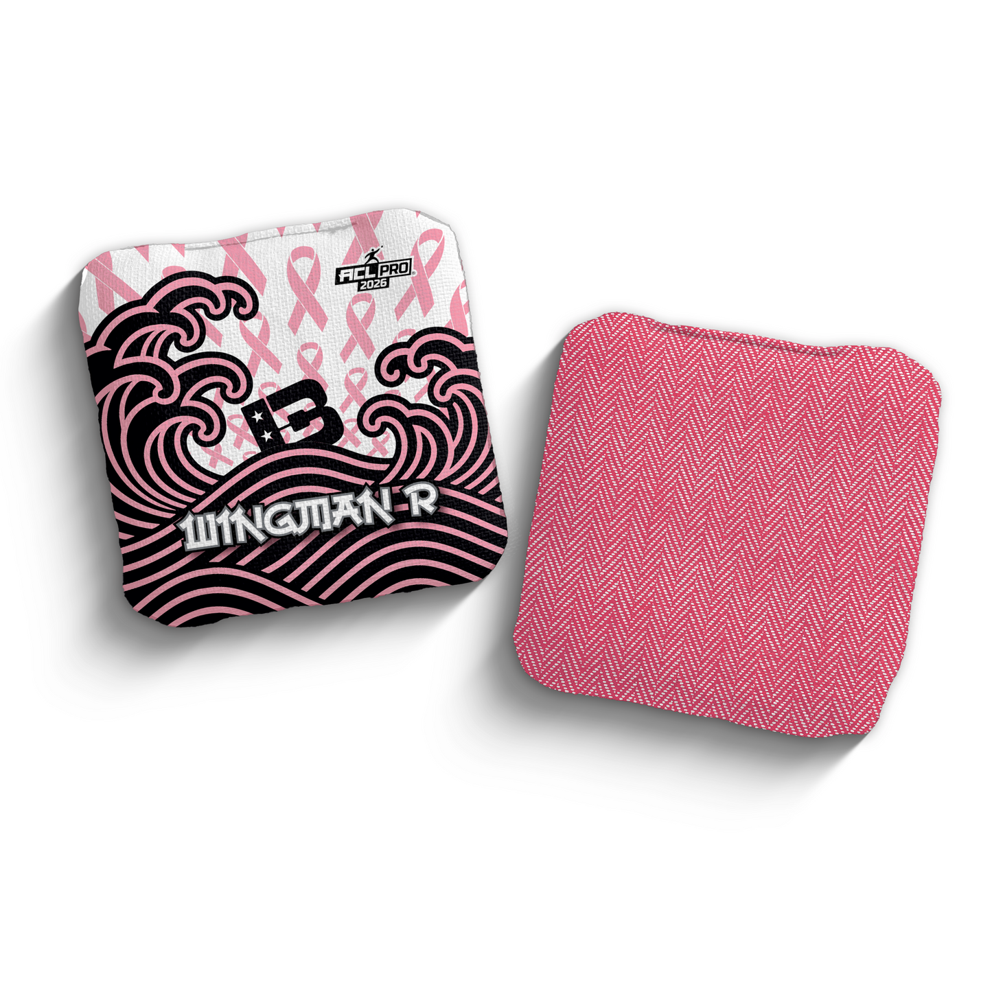 2026 Brotherhood Cornhole Wingman Breast Cancer Awareness Japanese Edition ACL Pro Stamped Cornhole Bags