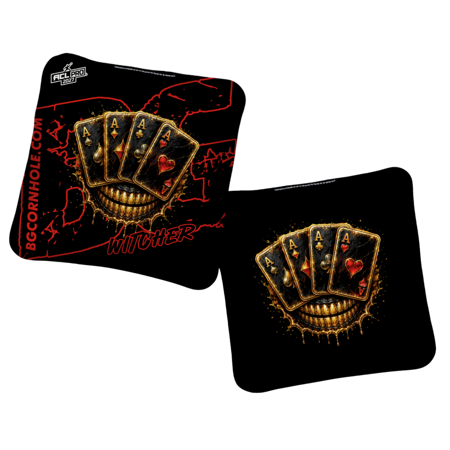2027 BG Multiple Bag Models "DEAD MANS HAND " - ACL Pro Stamped Cornhole Bags - SET OF 4 BAGS