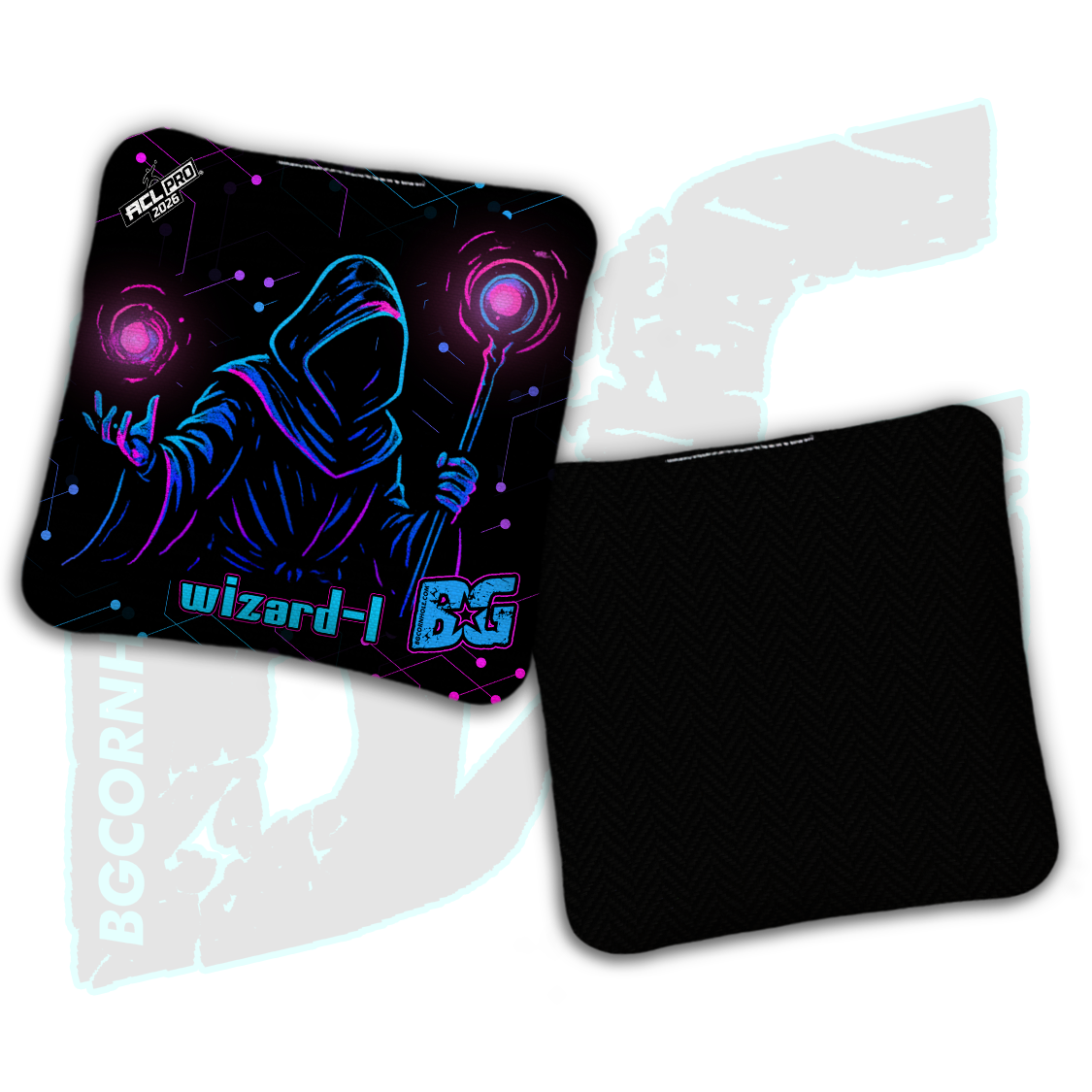 2026 BG Multiple Bag Models "Cyber Wizard" - ACL Pro Stamped Cornhole Bags - SET OF 4 BAGS