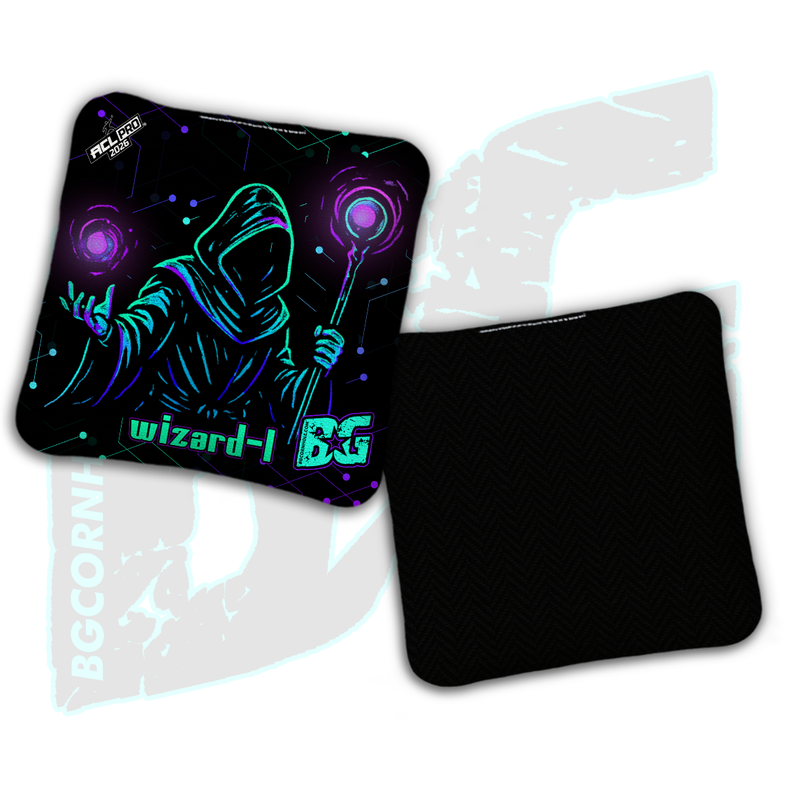 2026 BG Multiple Bag Models "Cyber Wizard" - ACL Pro Stamped Cornhole Bags - SET OF 4 BAGS