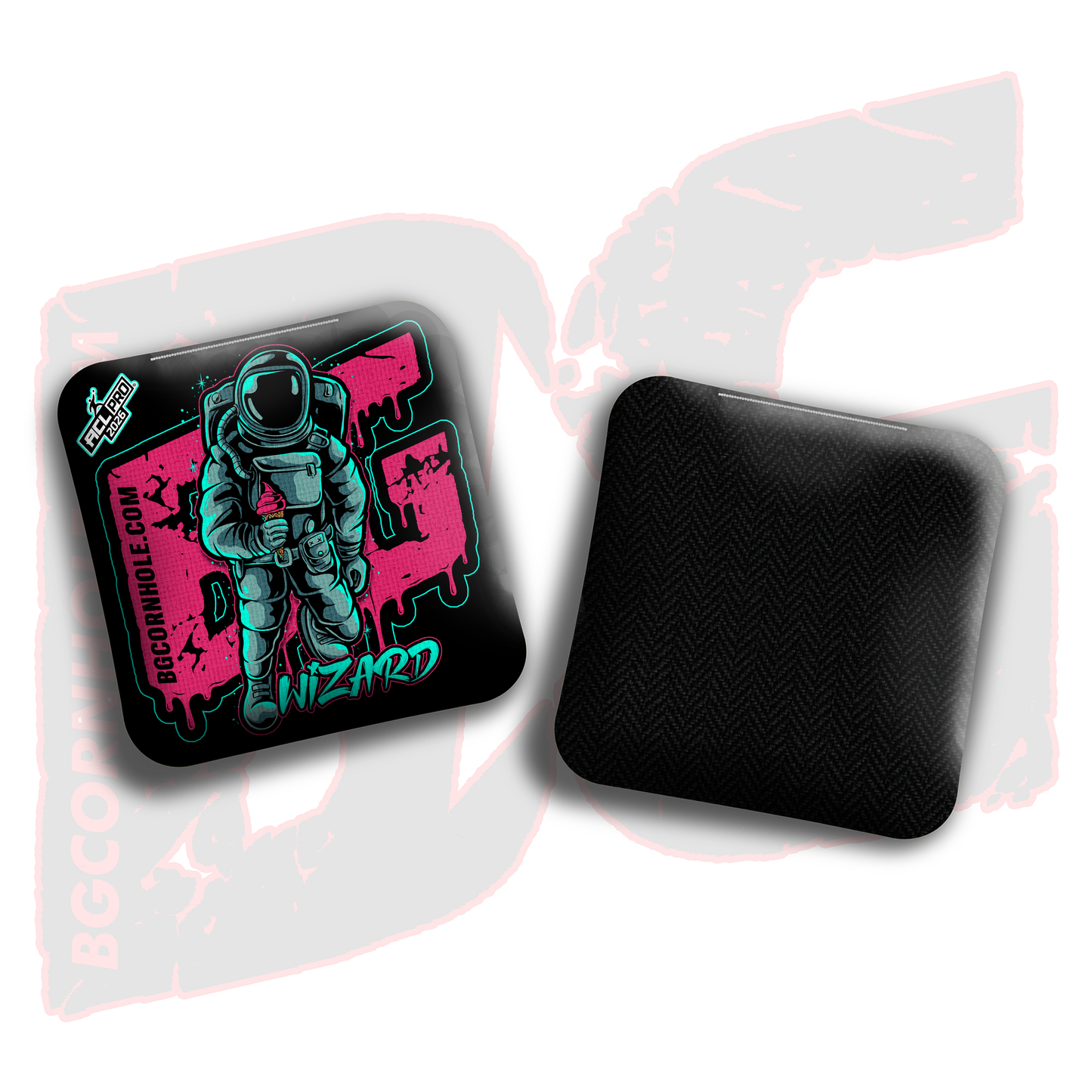 2026 BG Multiple Bag Models"Black Ice Cream Astro" - ACL Pro Stamped Cornhole Bags - SET OF 4 BAGS