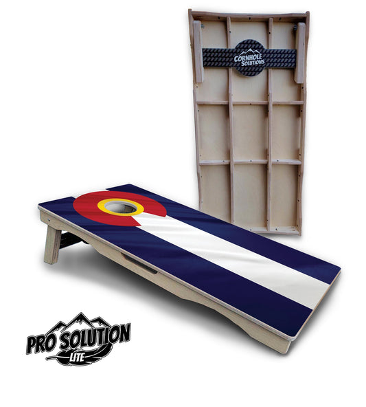 Colorful Colorado Flag Cornhole Boards - Pro Solution Lite Series