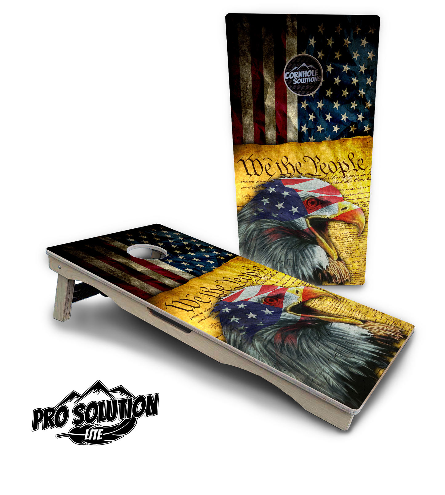 We The People Eagle Cornhole Boards - Pro Solution Lite Series