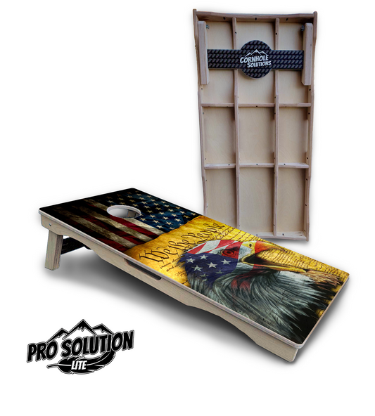 We The People Eagle Cornhole Boards - Pro Solution Lite Series