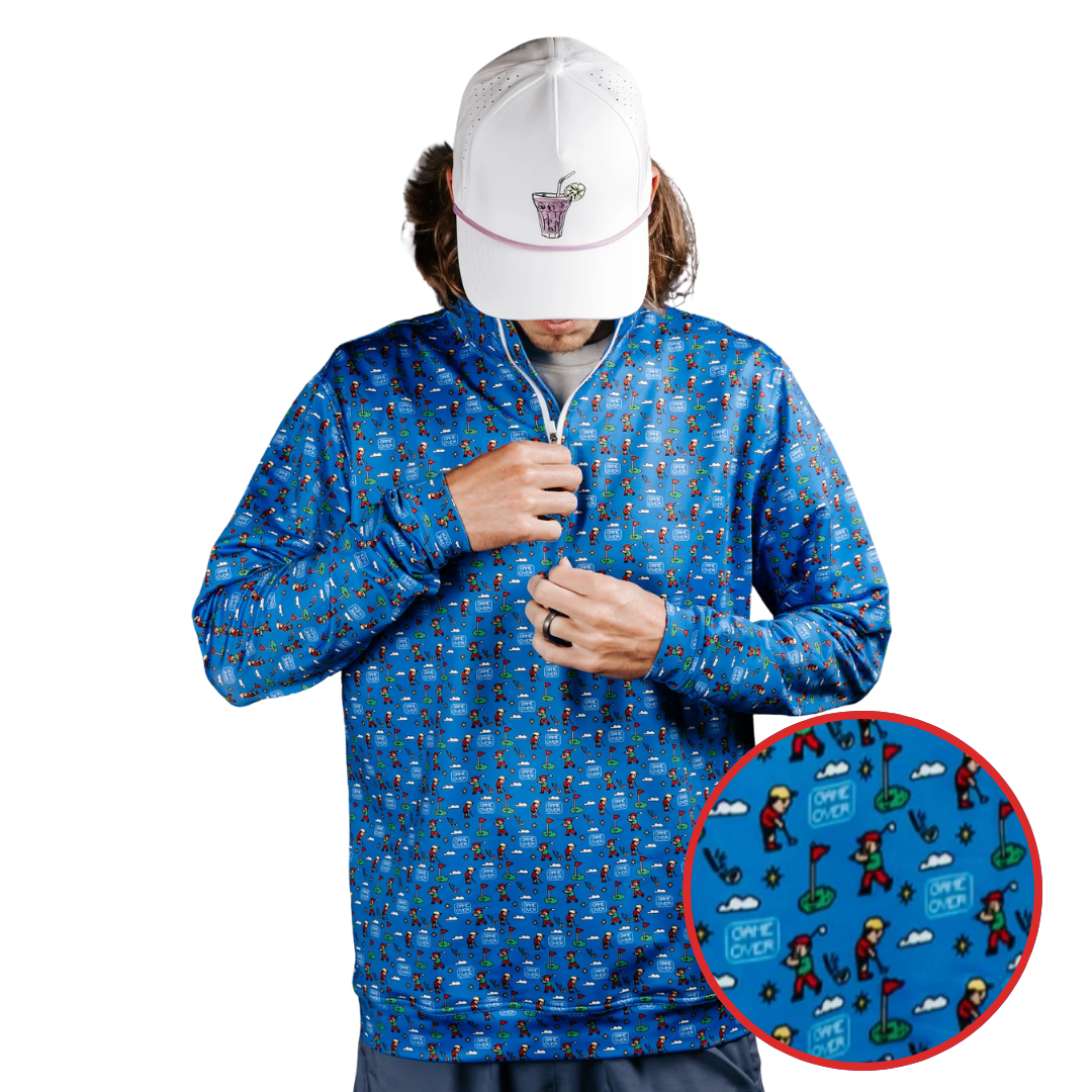Game Over 8 Bit Quarter Zip