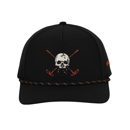 Black Skull and Crossbones 2.0 Golf Hat